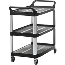 Rubbermaid® Service Cart - 41 x 20 x 38", Black