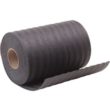 1/8” x 48” x 550’ Perforated Recycled Black Air Foam Roll