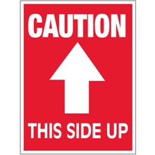 3 x 4" - "Caution - This Side Up" Arrow Labels