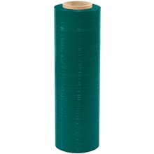 18'' x 59 Gauge x 1500' Green Color-Tinted Hand Stretch Film
