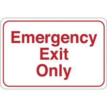 Emergency Exit Only 6 x 9" Facility Sign