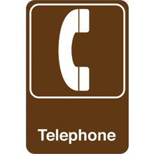 Telephone 9 x 6" Facility Sign
