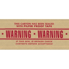 3" x 450' "Warning" Tape Logic® #7500 Messaged Reinforced Water Activated Tape