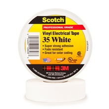3/4" x 66' White Scotch® Vinyl Color Coding Electrical Tape 35