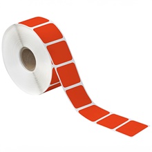 1 1/2 x 3/4" Red Desktop Direct Thermal Label