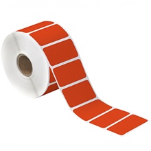 2 x 1" Red Desktop Direct Thermal Label
