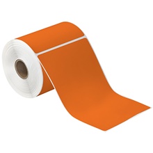 4 x 6 1/2" Orange Desktop Direct Thermal Label