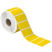 2 x 1" Yellow Desktop Direct Thermal Label