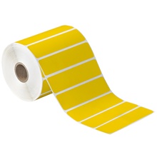 4 x 1" Yellow Desktop Direct Thermal Label