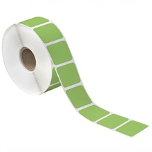 1 1/2 x 3/4" Green Desktop Direct Thermal Label