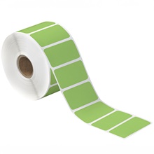 2 x 1" Green Desktop Direct Thermal Label
