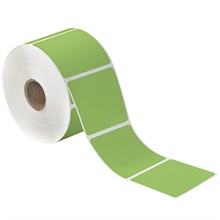 2 1/4 x 2" Green Desktop Direct Thermal Label