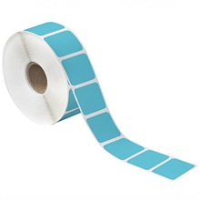 1 1/2 x 1" Blue Desktop Direct Thermal Label