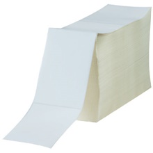 6 x 8" White Fanfold Thermal Transfer Labels
