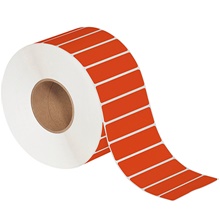 4 x 1" Red Direct Thermal Labels