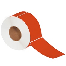 4 x 6 1/2" Direct Red Thermal Labels