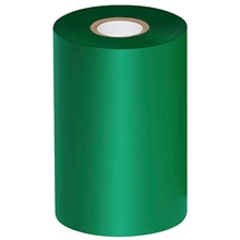 4.33" x 1476' Green Thermal Transfer Ribbons- Wax/Resin