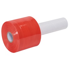 3" x 80 Gauge x 1000' Red Extended Core Bundling Film