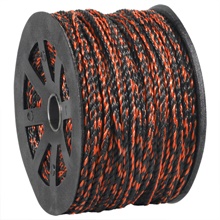 Black/Orange Twisted Polypropylene Rope