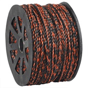 Black/Orange Twisted Polypropylene Rope