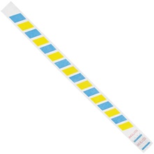 3/4 x 10" Blue/Yellow Stripes Tyvek® Wristbands