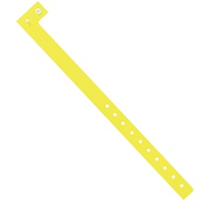 3/4" x 10" Day-Glo Yellow Plastic Wristbands